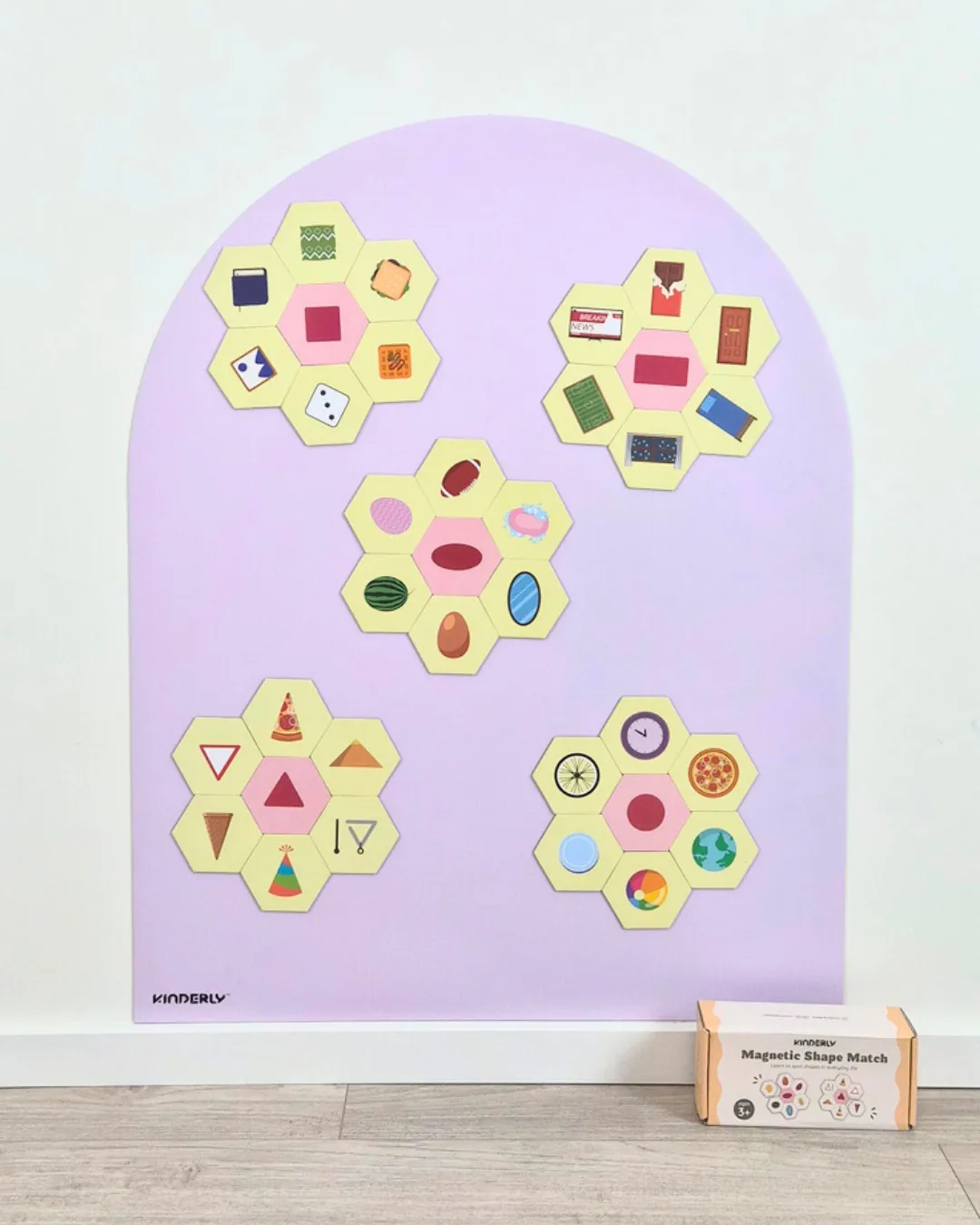 Kinderly Baby Shape Match magnetisch vormenspel 5 puzzels