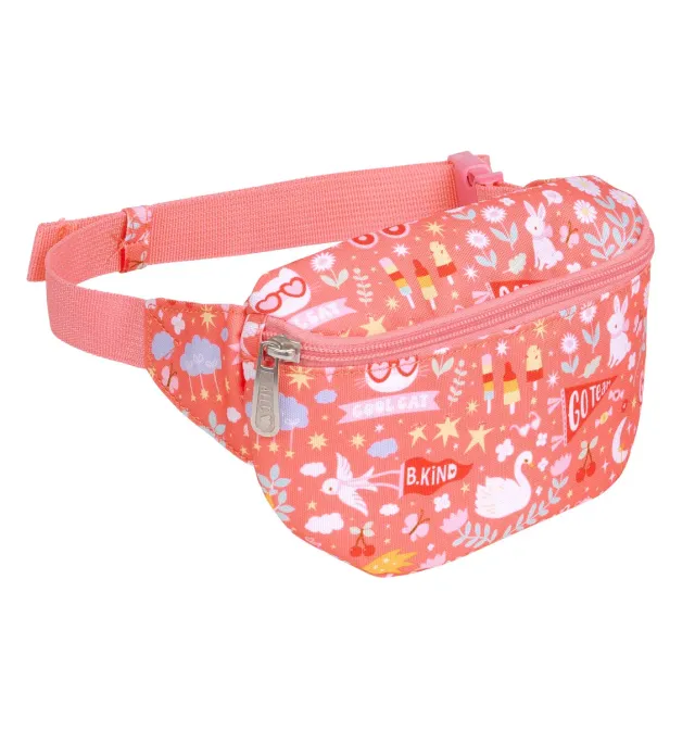 A Little Lovely Company Fun heuptasje koraalroze crossbody