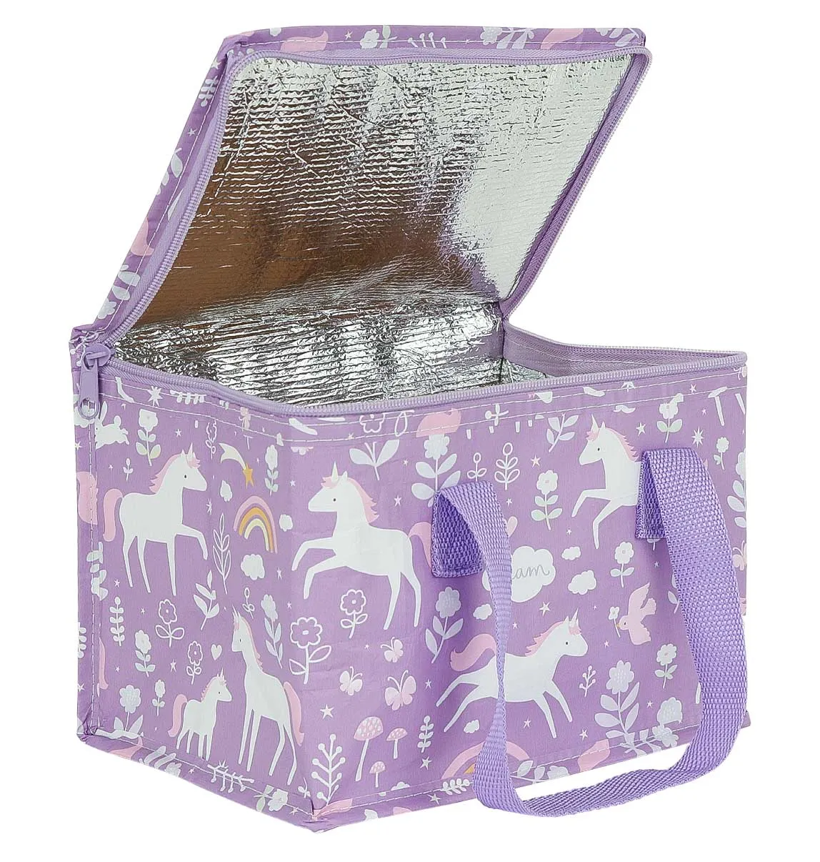 A Little Lovely Company Unicorn Dreams koeltasje paars