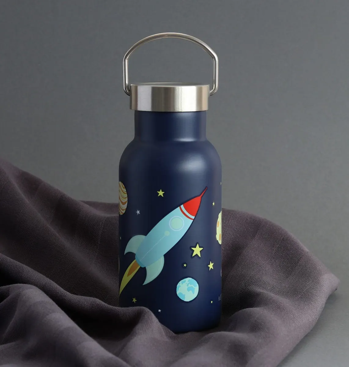 A Little Lovely Company draaidop RVS fles 350 en 500 ml