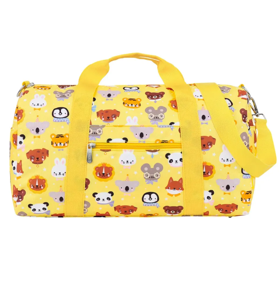 A Little Lovely Company Dierenvriendjes weekendtas geel ruim
