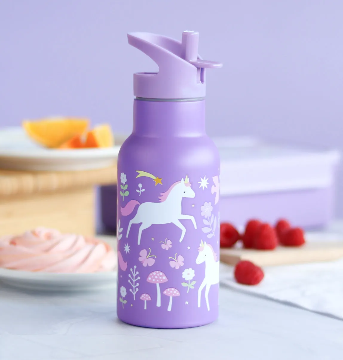 A Little Lovely Company Unicorn Dreams rvs drinkfles 350 ml
