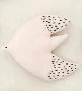 Het Kleijne Droomhuis Vogeltje Wanddecoratie Roze stof