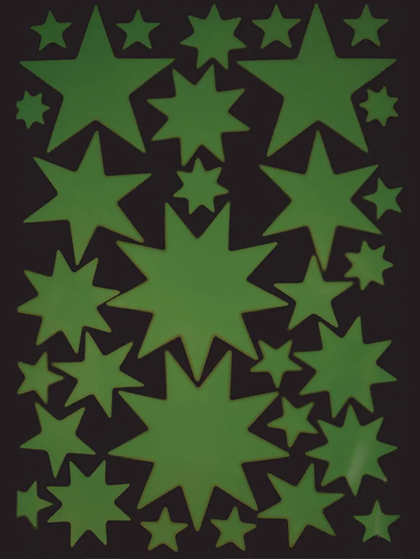 Hartendief Glow sterrenstickers glow in the dark 30 stuks