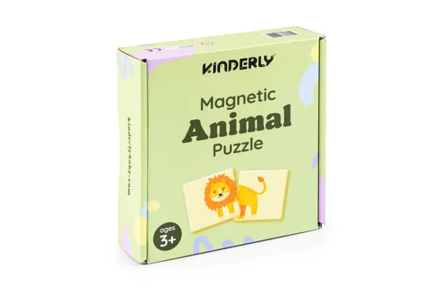 Kinderly Baby dierenpuzzels magnetisch 40 delig 7,5 cm