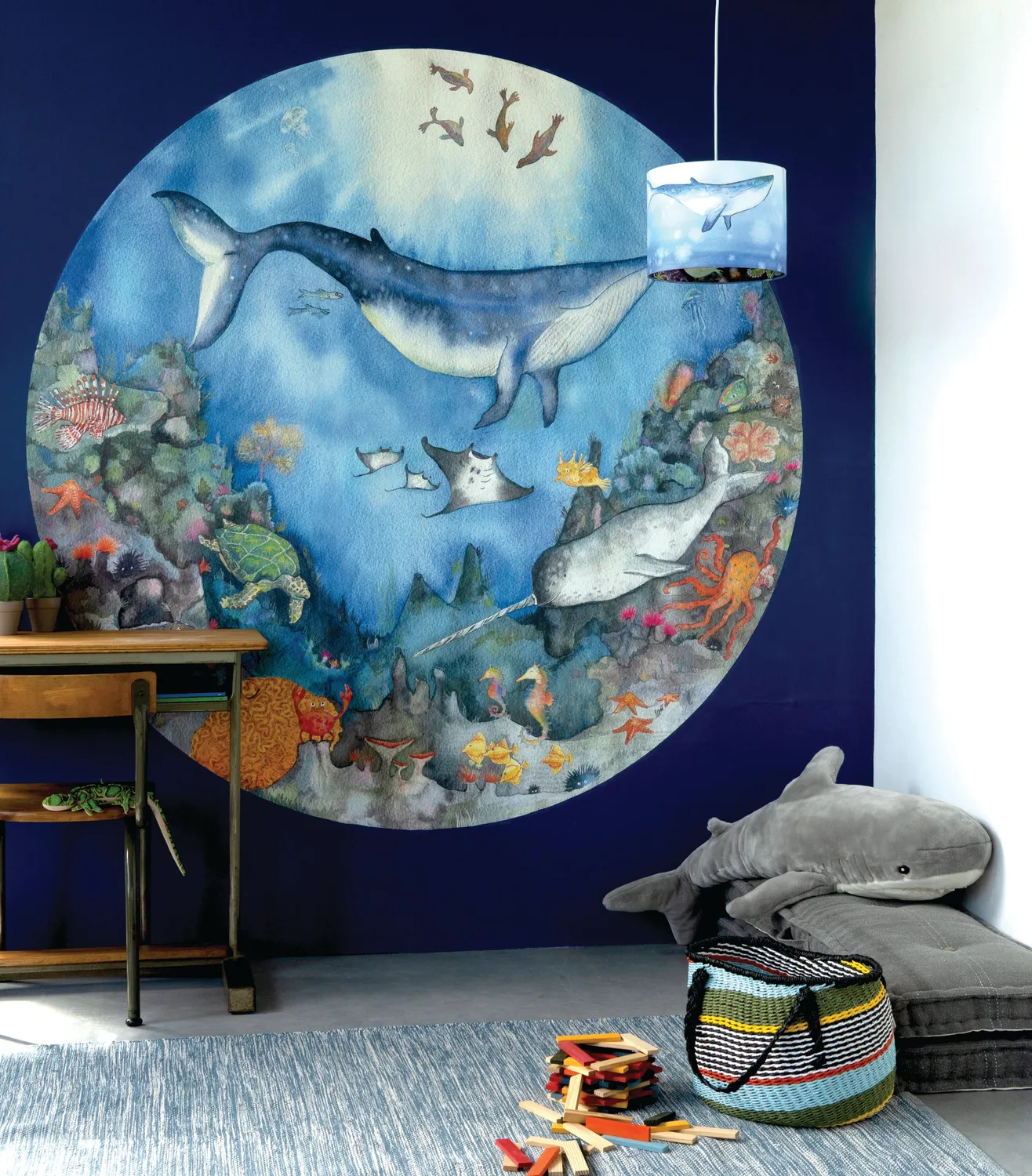 Hartendief Diep in de Zee hanglamp 30 cm walvis