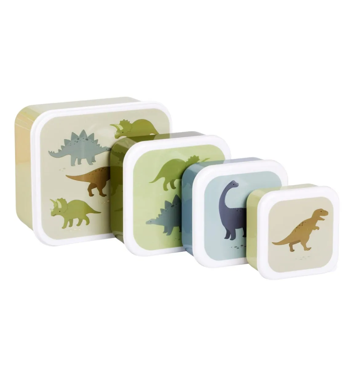 A Little Lovely Company Dinosaurussen lunch snackbox set 4-delig