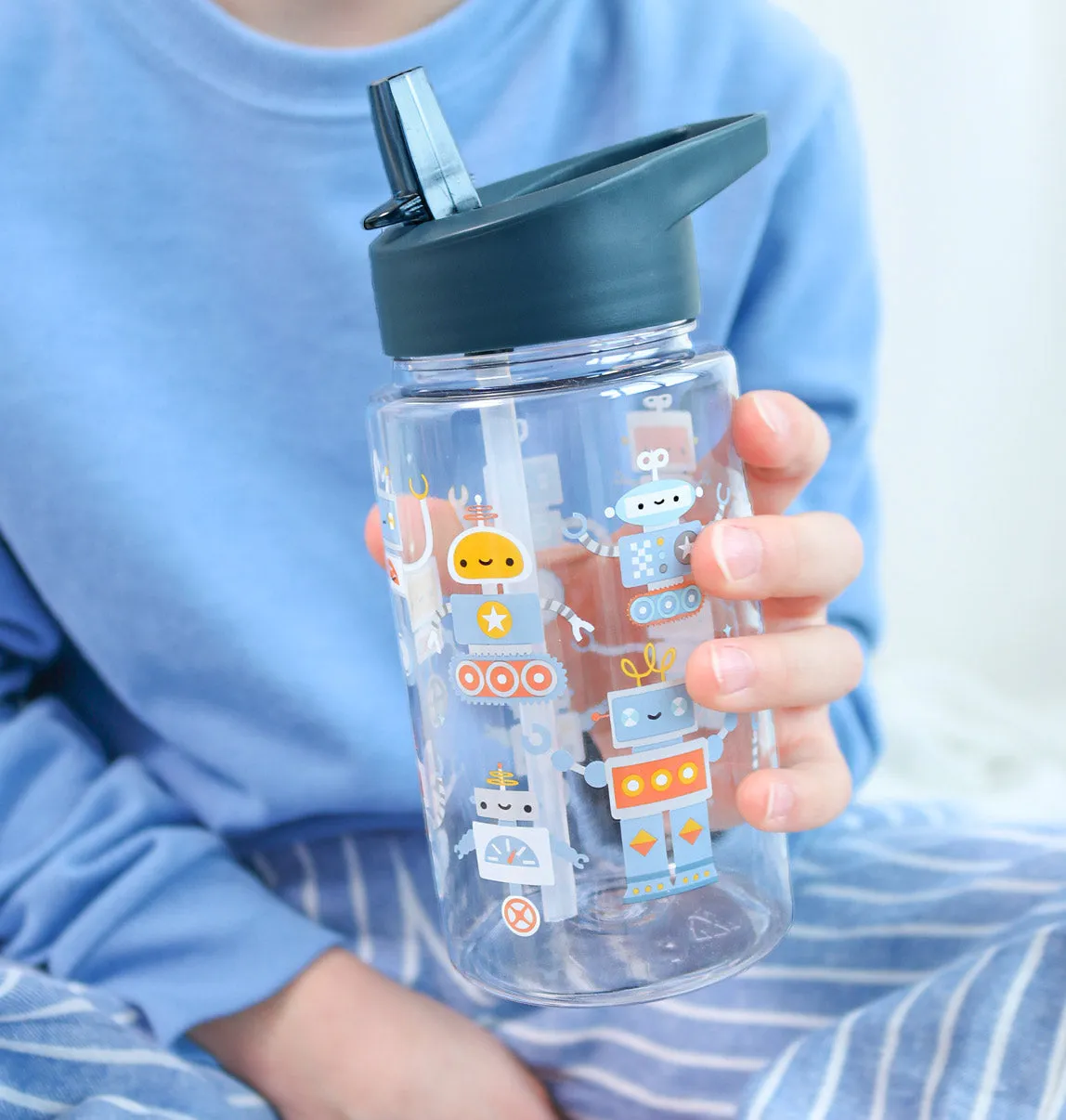 A Little Lovely Company Robots drinkfles 450 ml tritan
