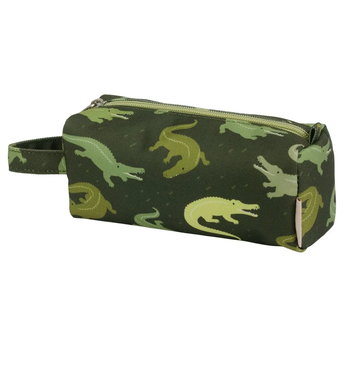 A Little Lovely Company Krokodillen etui groen – polyester
