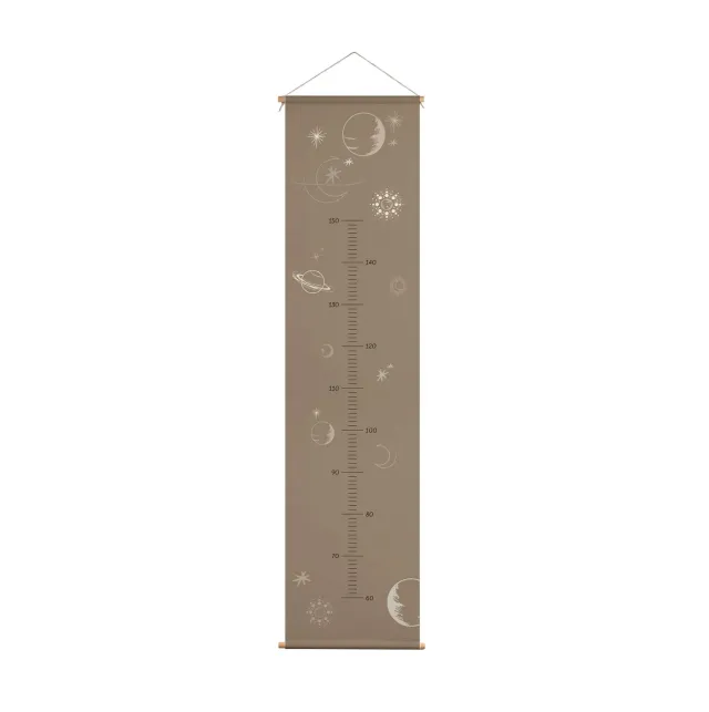 Little Amour Ruimte groeimeter bruin 130 cm met naam