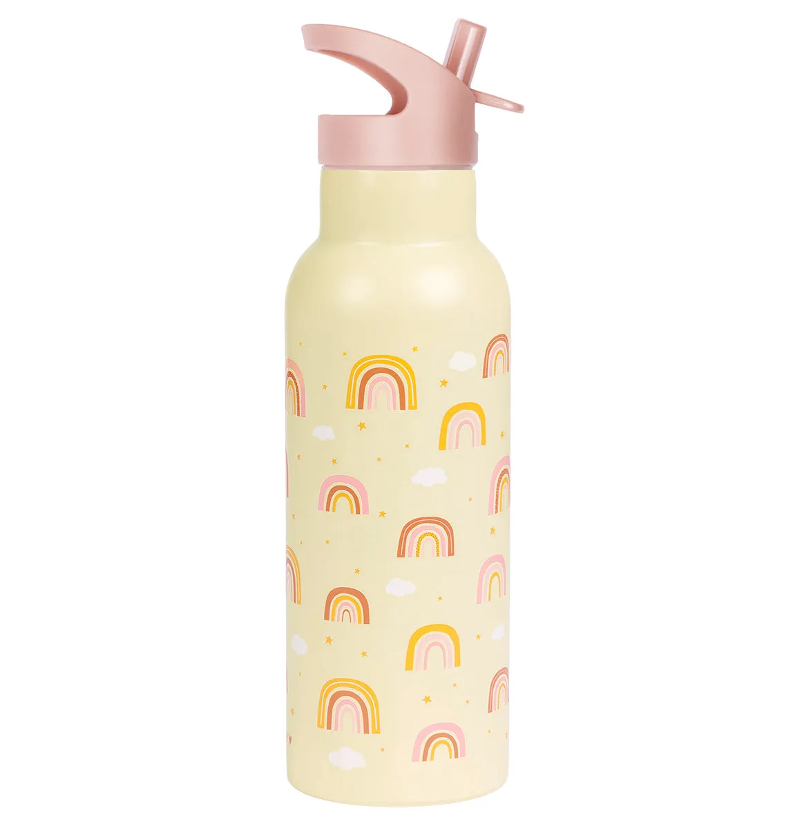 A Little Lovely Company XL RVS drinkfles regenbogen 500 ml dubbelwandig