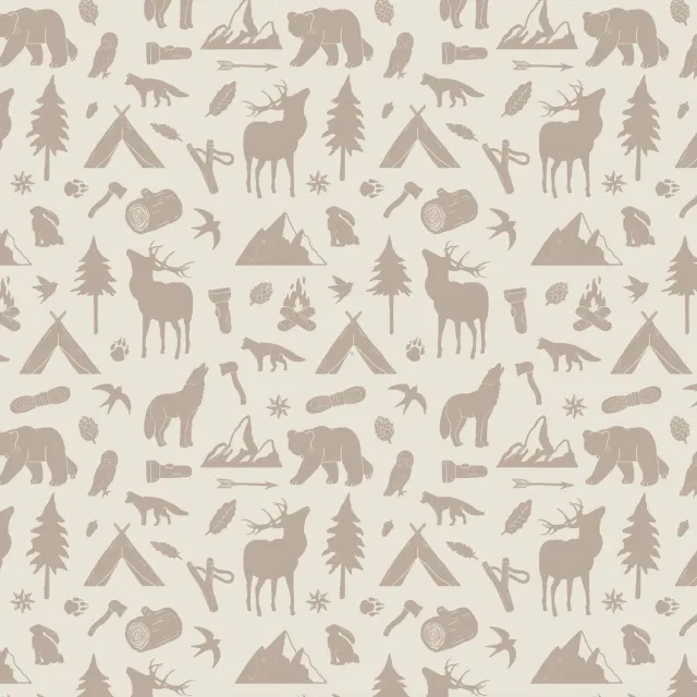 Little Amour Wild forest behangstaal naturel kleurstaal