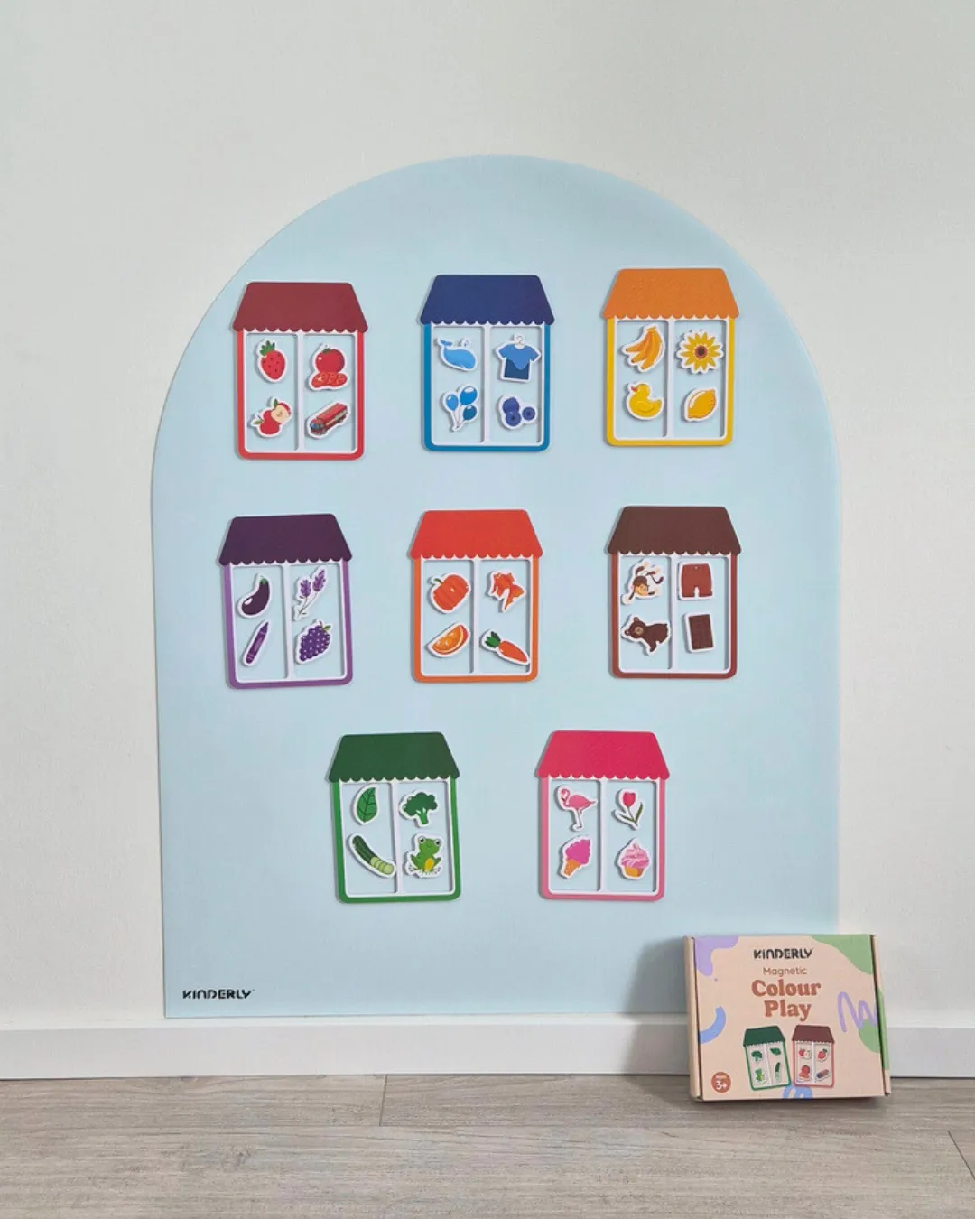 Kinderly Baby SkyBlue magnetisch behang boog krijtbord