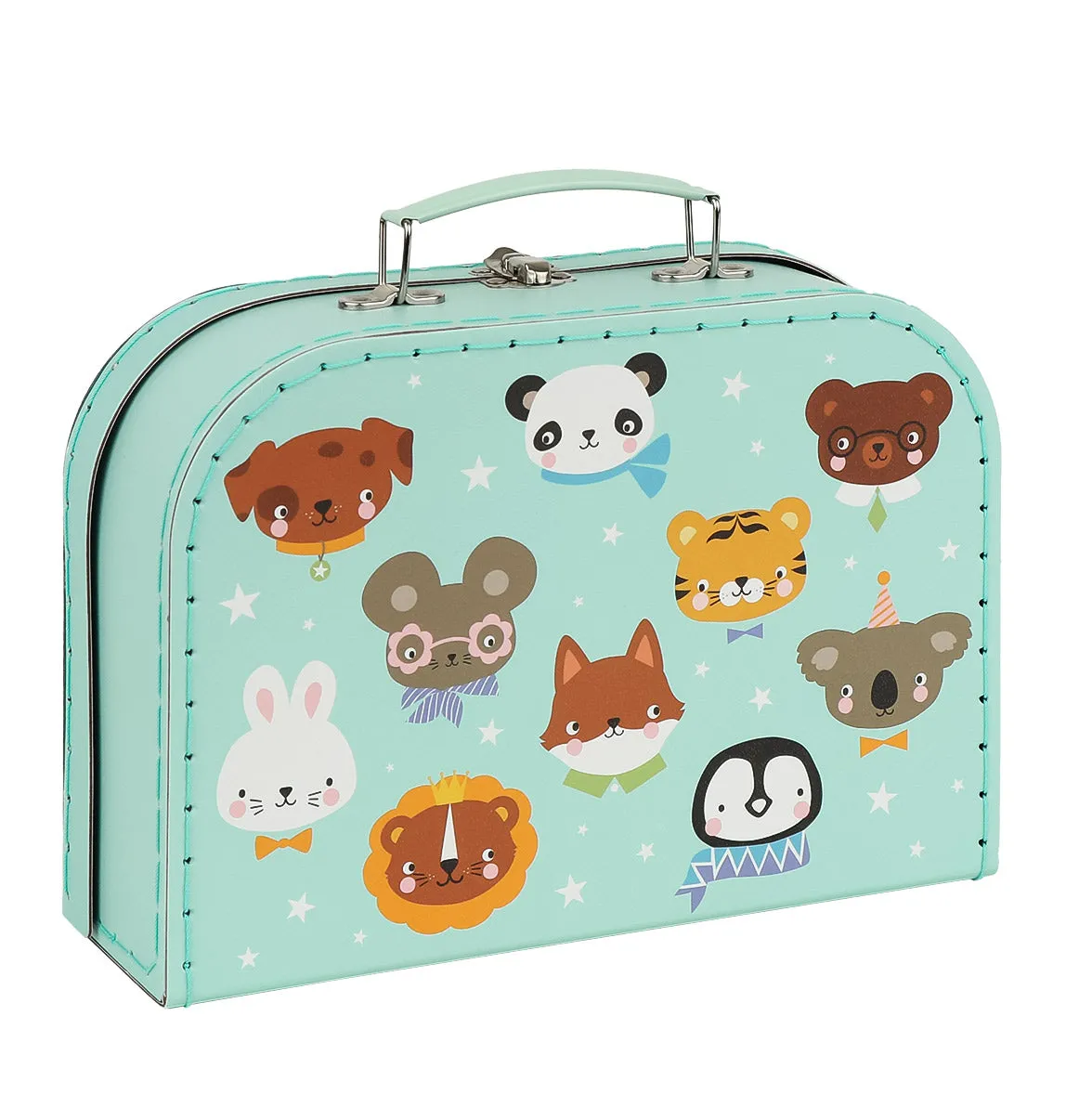 A Little Lovely Company Dierenvriendjes kofferset 2-delig mint