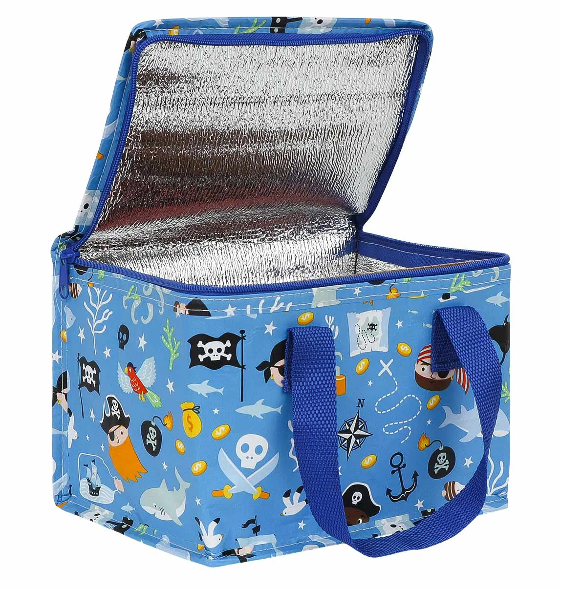 A Little Lovely Company Piraten koeltasje blauw gerecycled