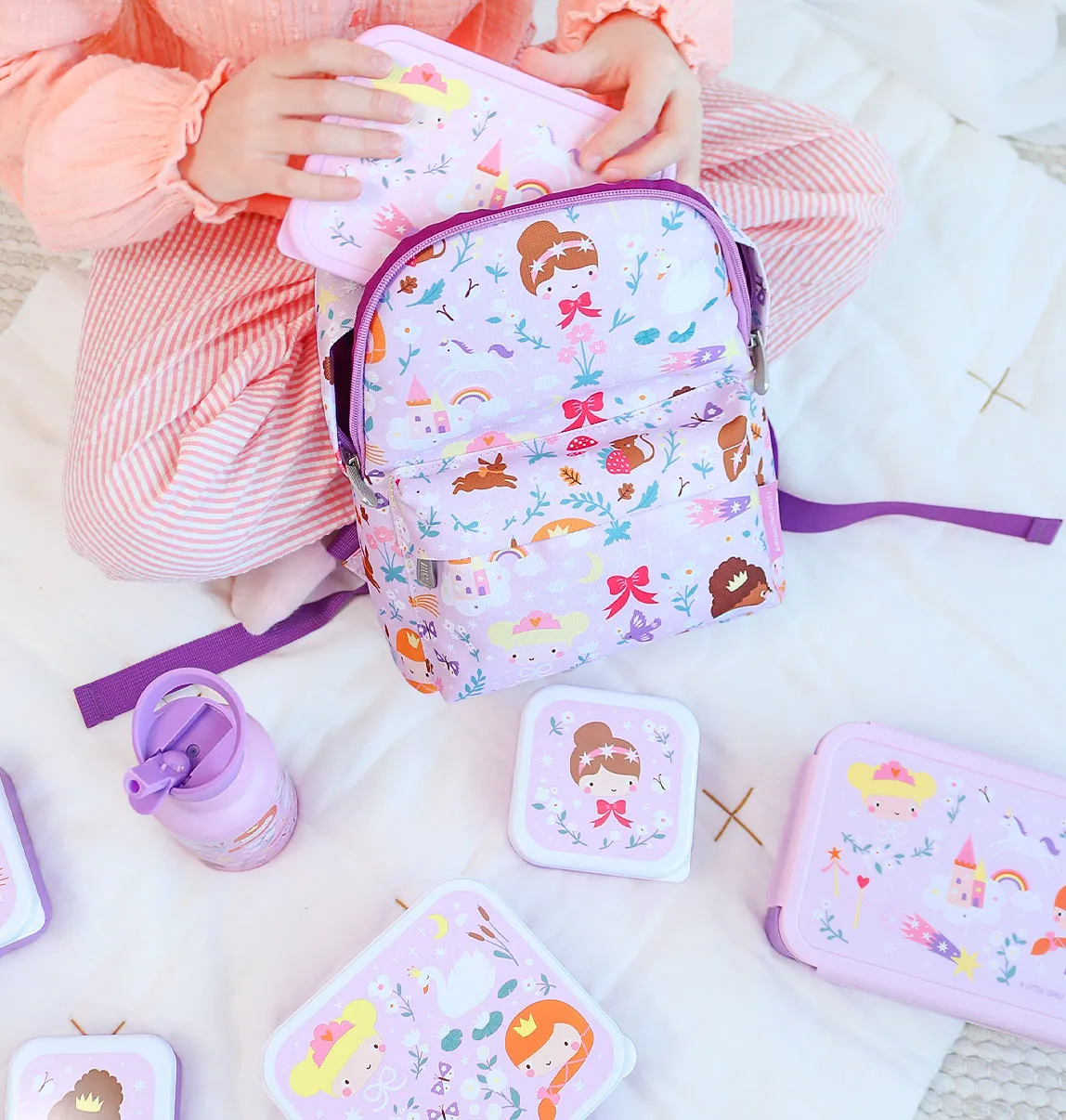 A Little Lovely Company Prinsessen lunch snackbox set 4-delig