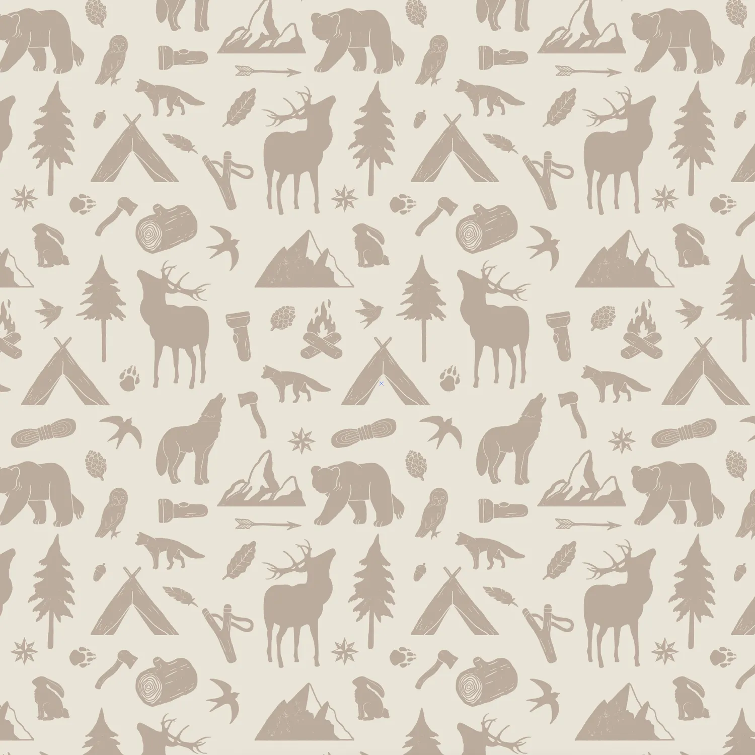 Little Amour Wild Forest behang naturel 1 rol bosprint