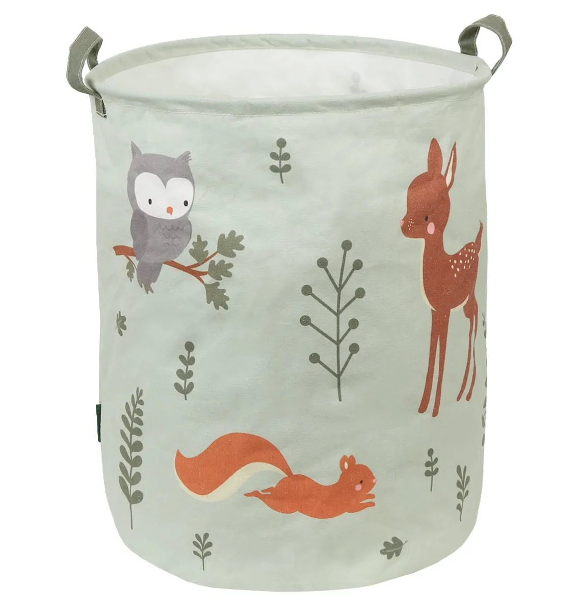 A Little Lovely Company Bosvriendjes opbergmand katoen mint wasbaar