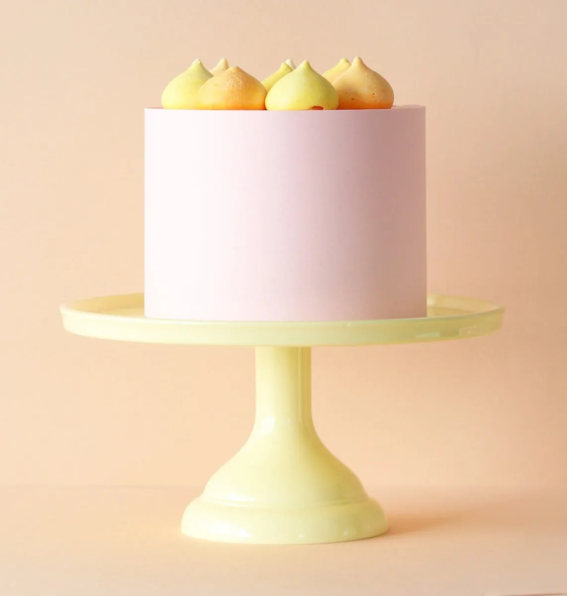 A Little Lovely Company taartplateau klein geel melamine