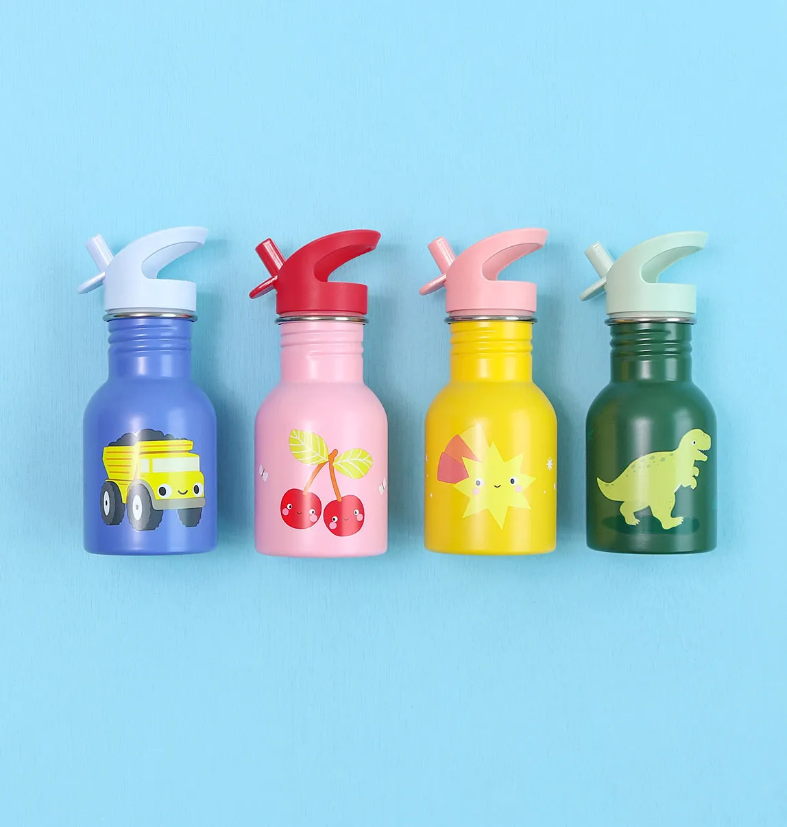 A Little Lovely Company kleine RVS drinkfles kersen 350 ml