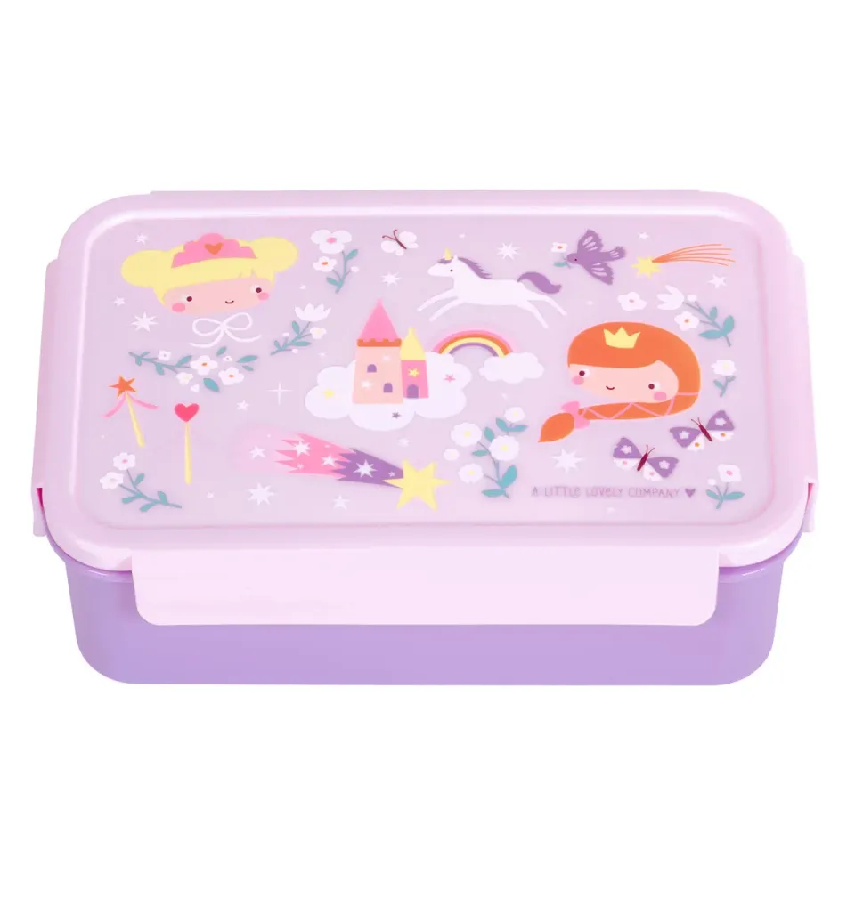 A Little Lovely Company Prinsessen bento lunchbox 1,2 liter roze
