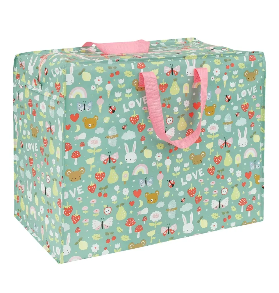 A Little Lovely Company Joy XL opbergtas mintgroen gerecycled