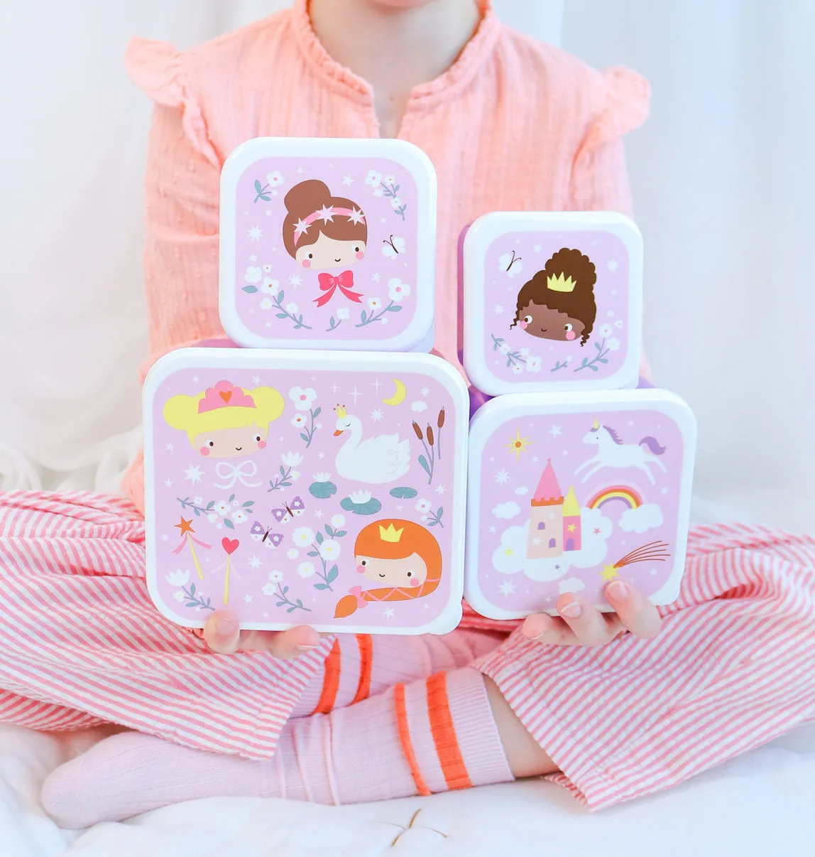 A Little Lovely Company Prinsessen lunch snackbox set 4-delig