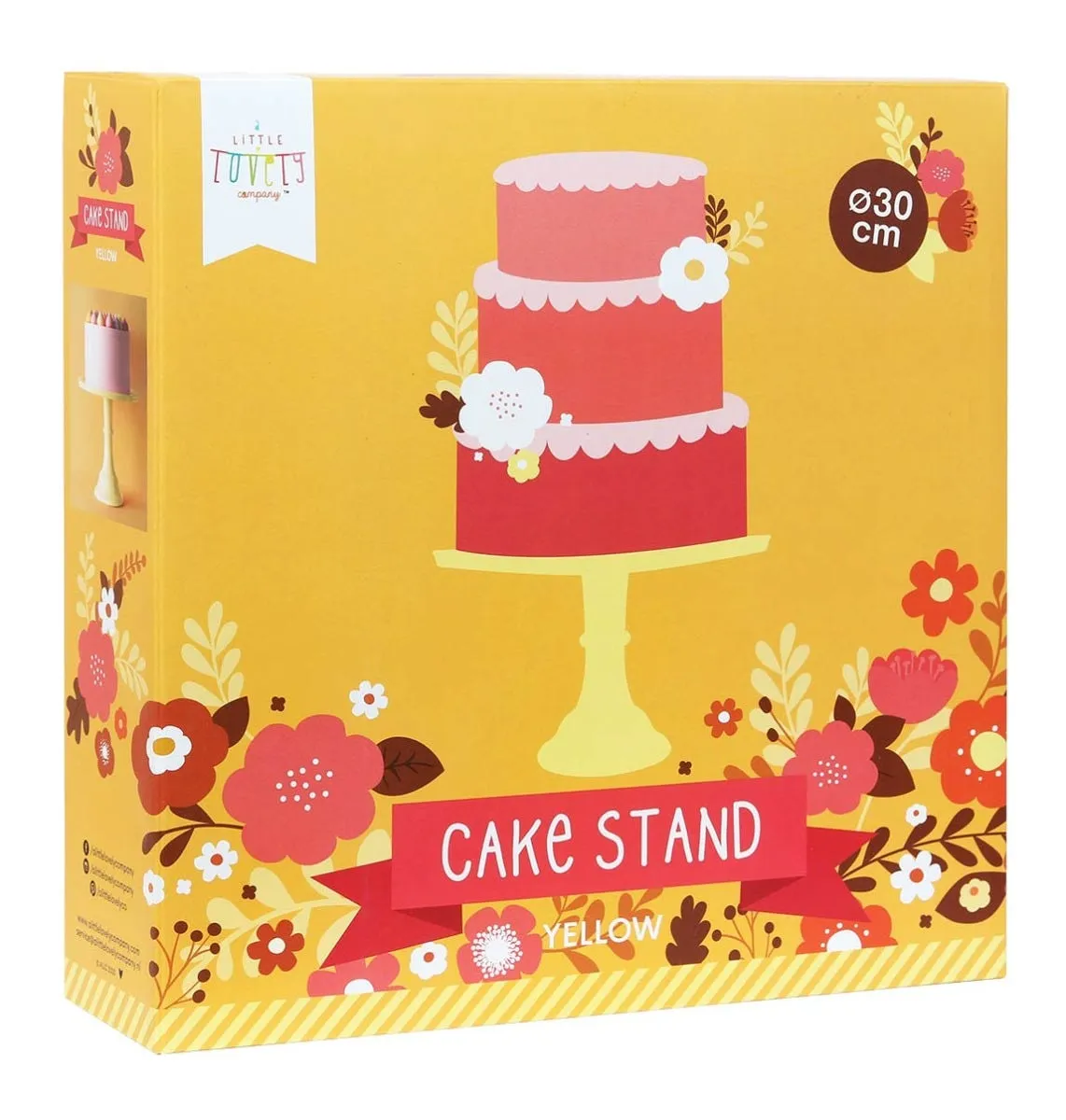A Little Lovely Company taartplateau groot geel 3-delig