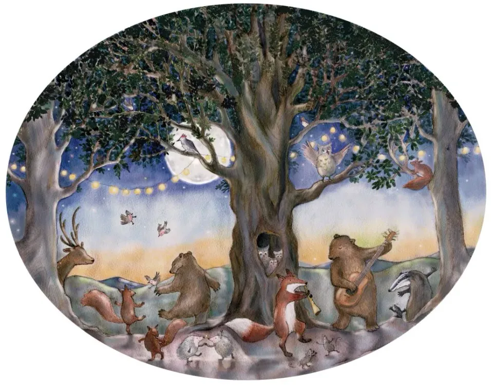 Hartendief Dierenfeest behangcirkel 190x150 cm