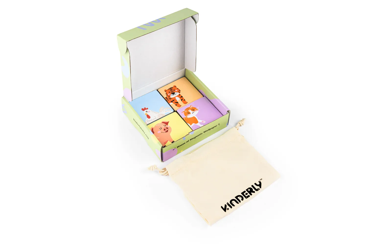Kinderly Baby dierenpuzzels magnetisch 40 delig 7,5 cm