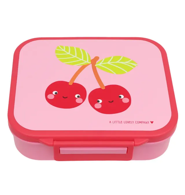 A Little Lovely Company Lunchbox Vrolijke Kersen 3-vaks