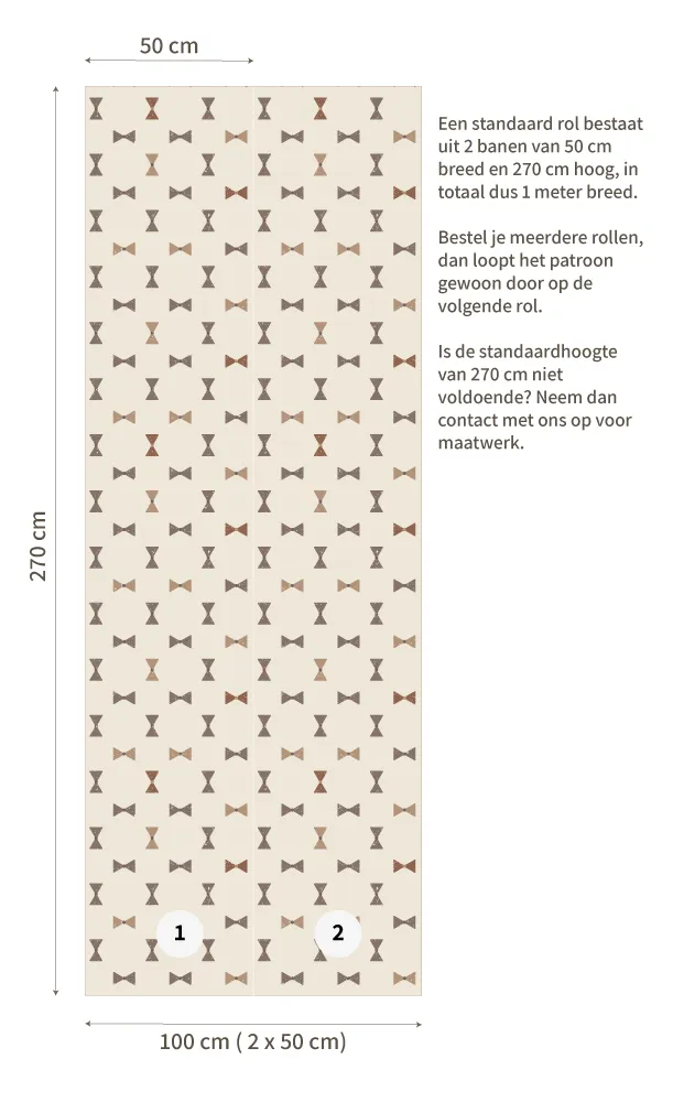 Little Amour Pasta behang brown 1 rol aardetinten