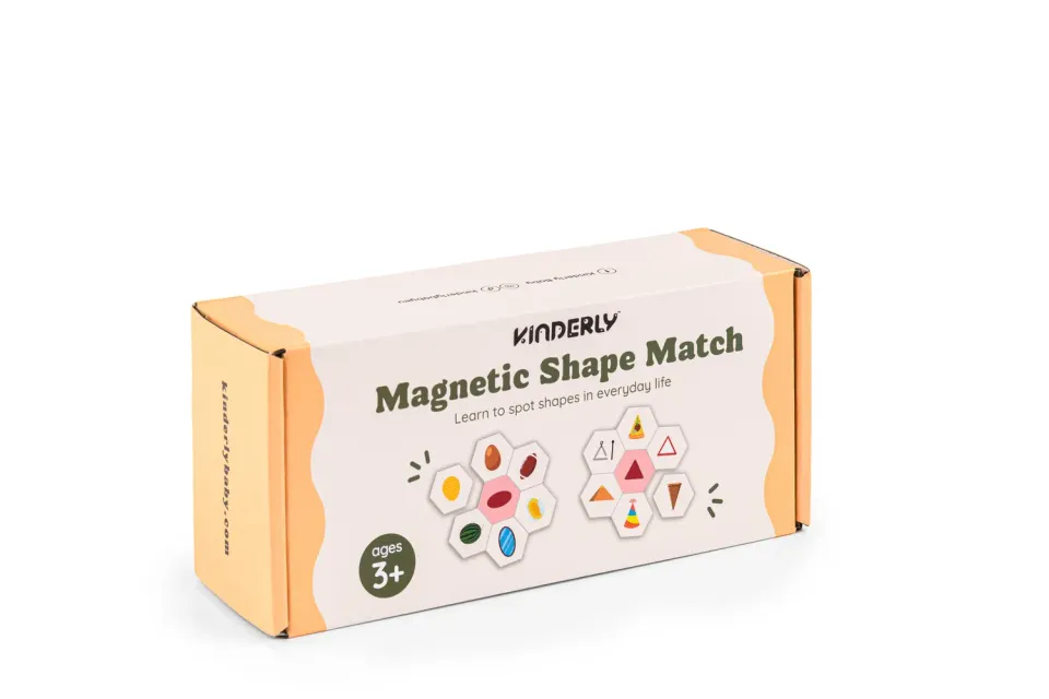 Kinderly Baby Shape Match magnetisch vormenspel 5 puzzels