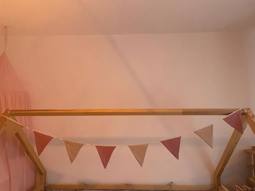 Lilimaus Wimpelketting Slinger Mousseline 300cm Creme