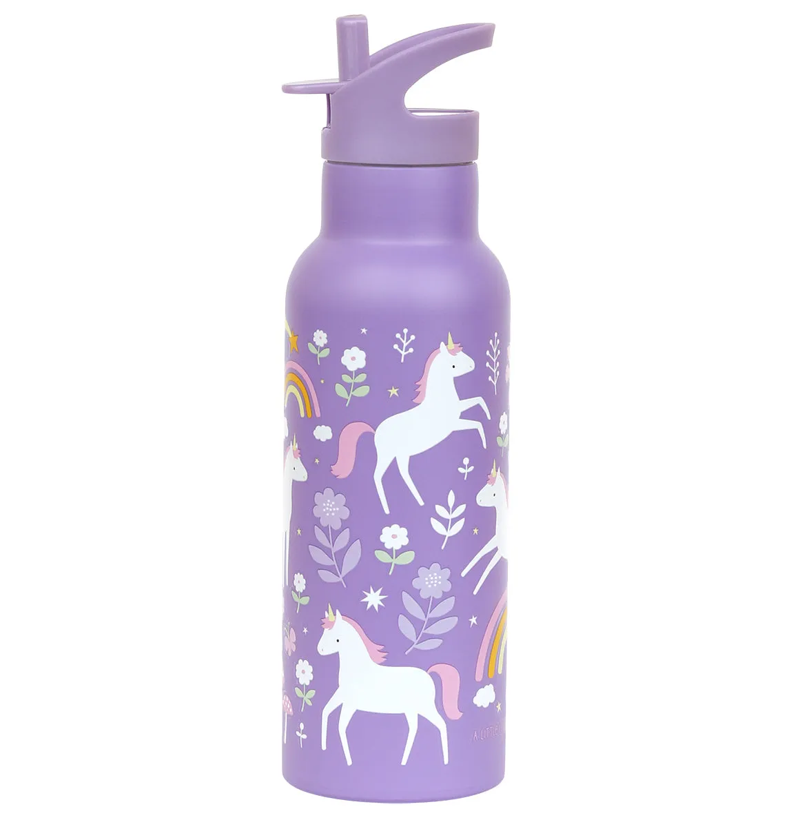 A Little Lovely Company Unicorn Dreams XL drinkfles 500 ml RVS