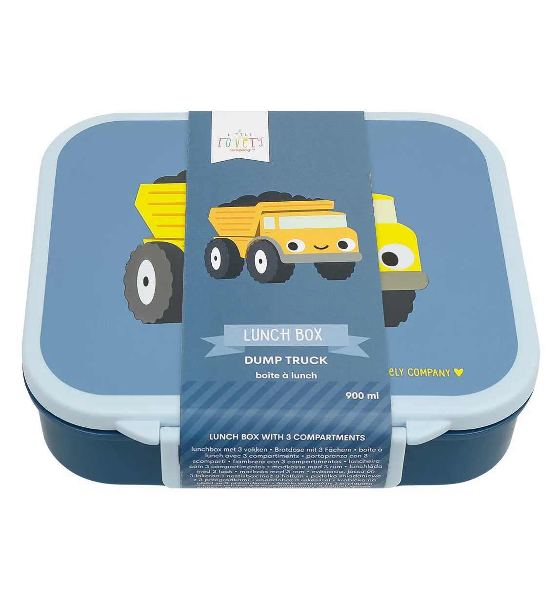 A Little Lovely Company Kiepwagen lunchbox 3 vakken