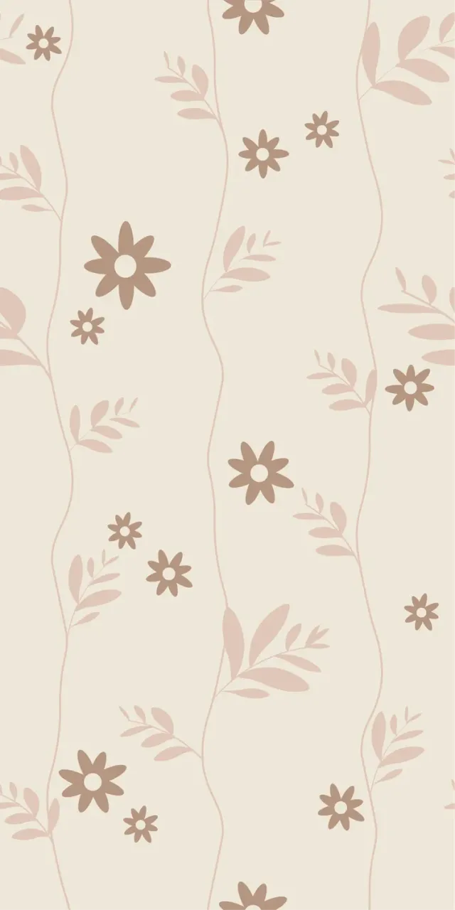 Little Amour Daisy behangstaal brown zand warm