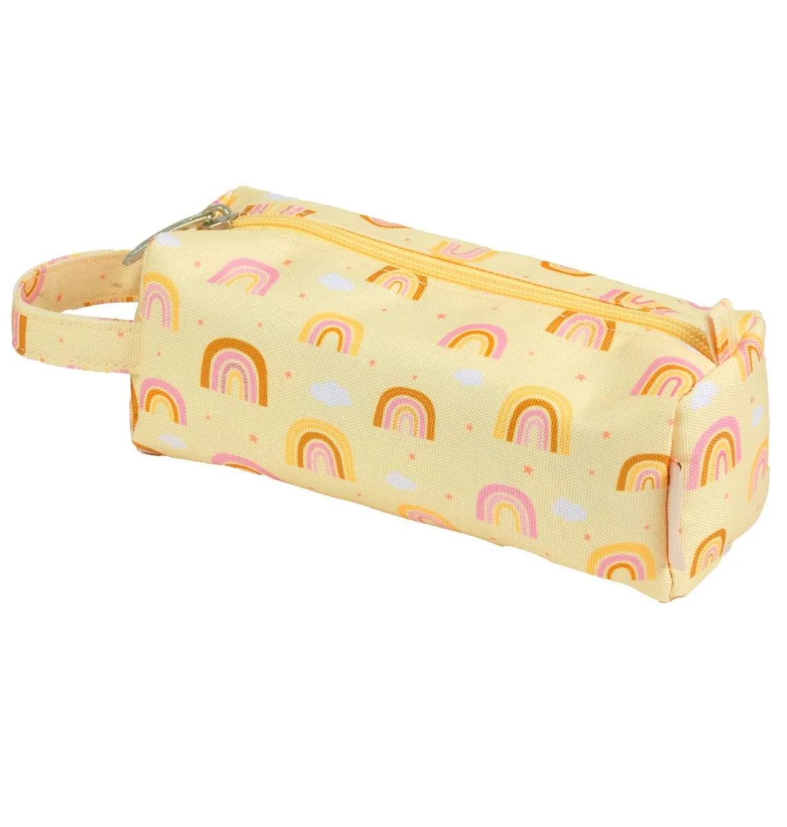 A Little Lovely Company Regenbogen etui geel polyester met rits