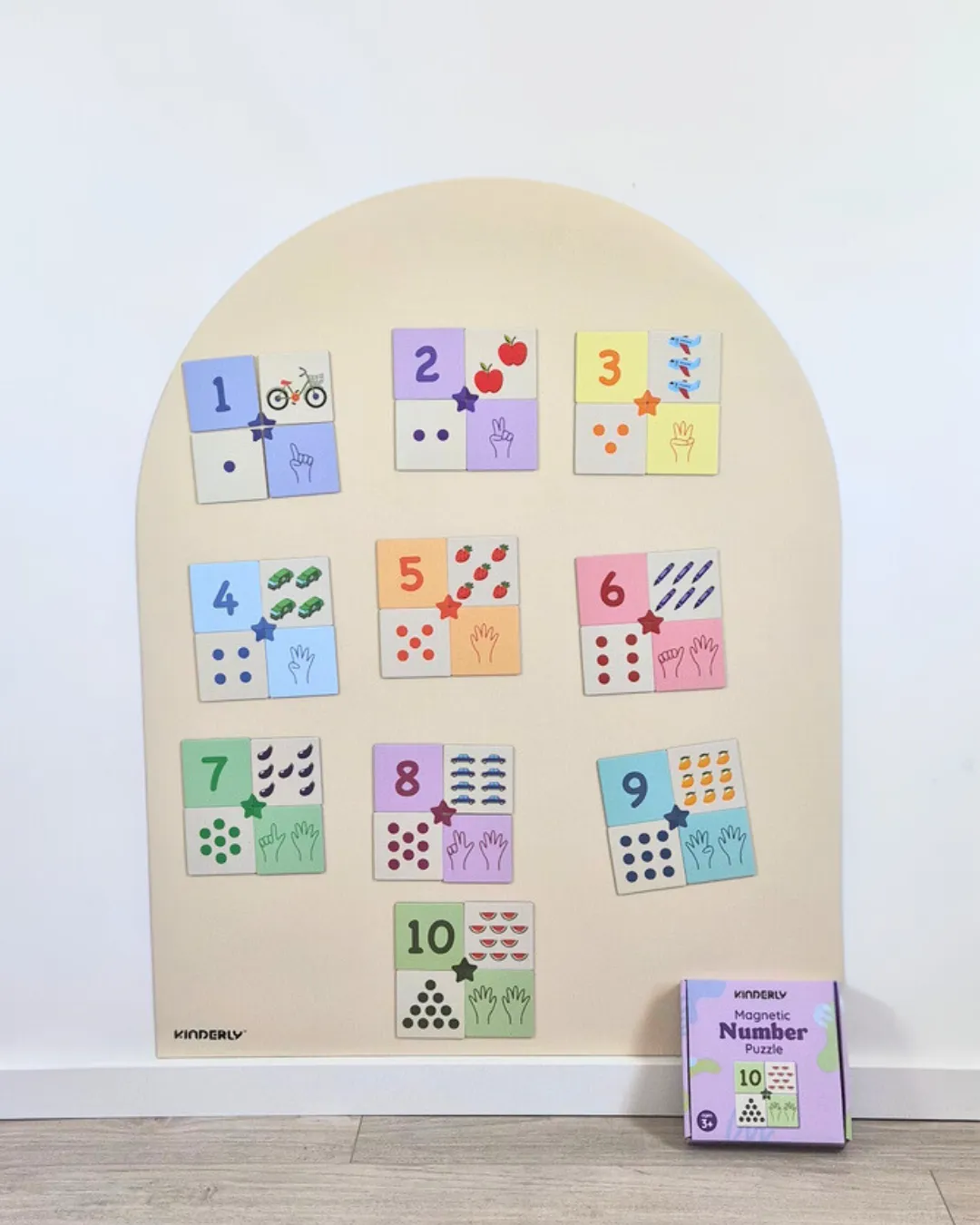 Kinderly Baby Magnetisch Behang Boog Zand met Accessoires