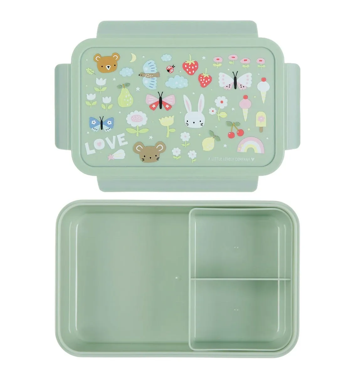 A Little Lovely Company Joy bento lunchbox mintgroen 2-vaks