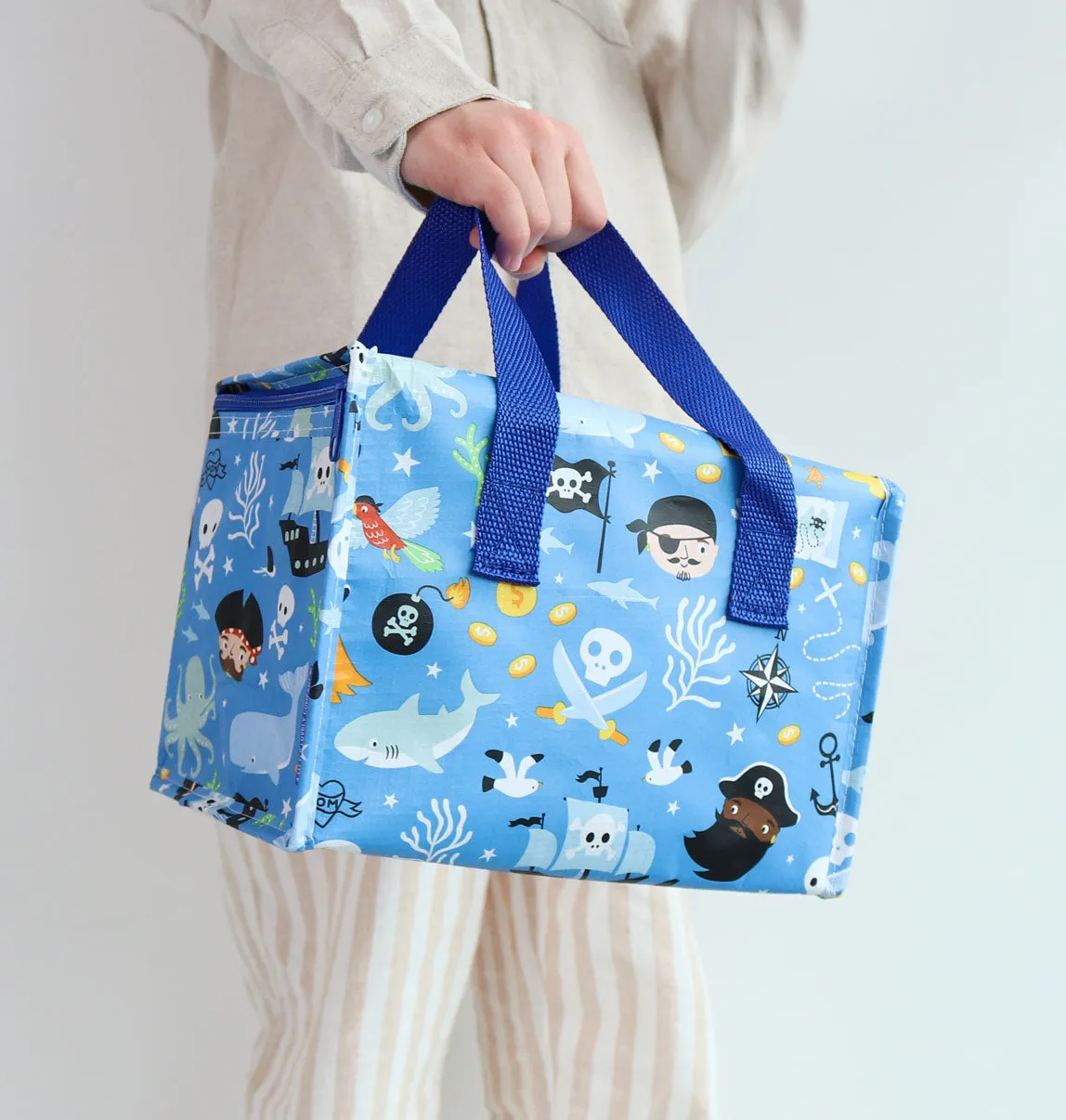 A Little Lovely Company Piraten koeltasje blauw gerecycled