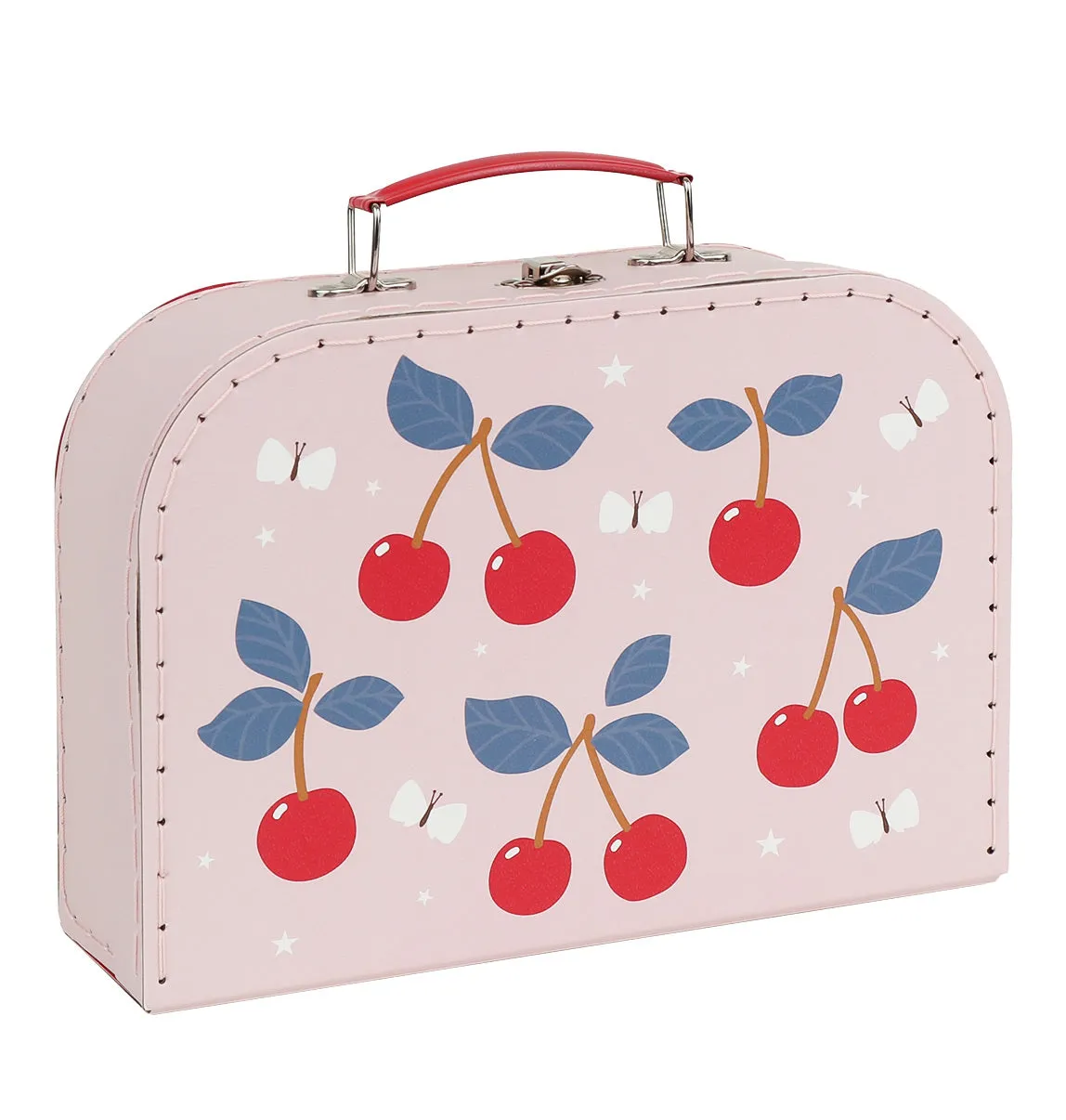 A Little Lovely Company Kersen opbergkoffertjes 2 stuks roze