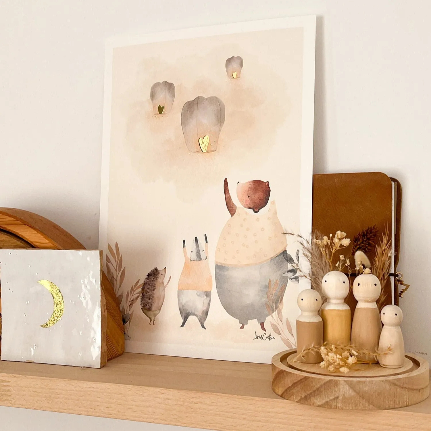 Lori & Cookie Kidsdeco Wensballonnen poster goudfolie A4