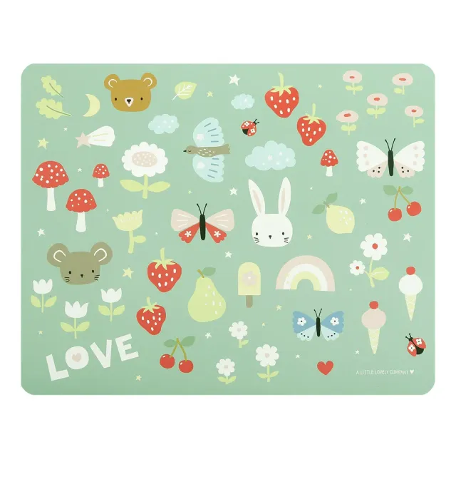 A Little Lovely Company Joy placemat mintgroen vinyl