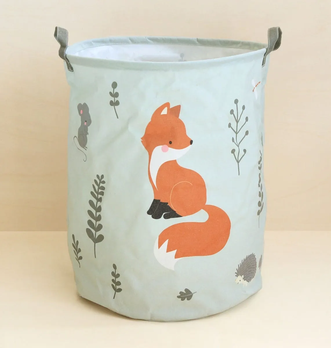 A Little Lovely Company Bosvriendjes opbergmand katoen mint wasbaar