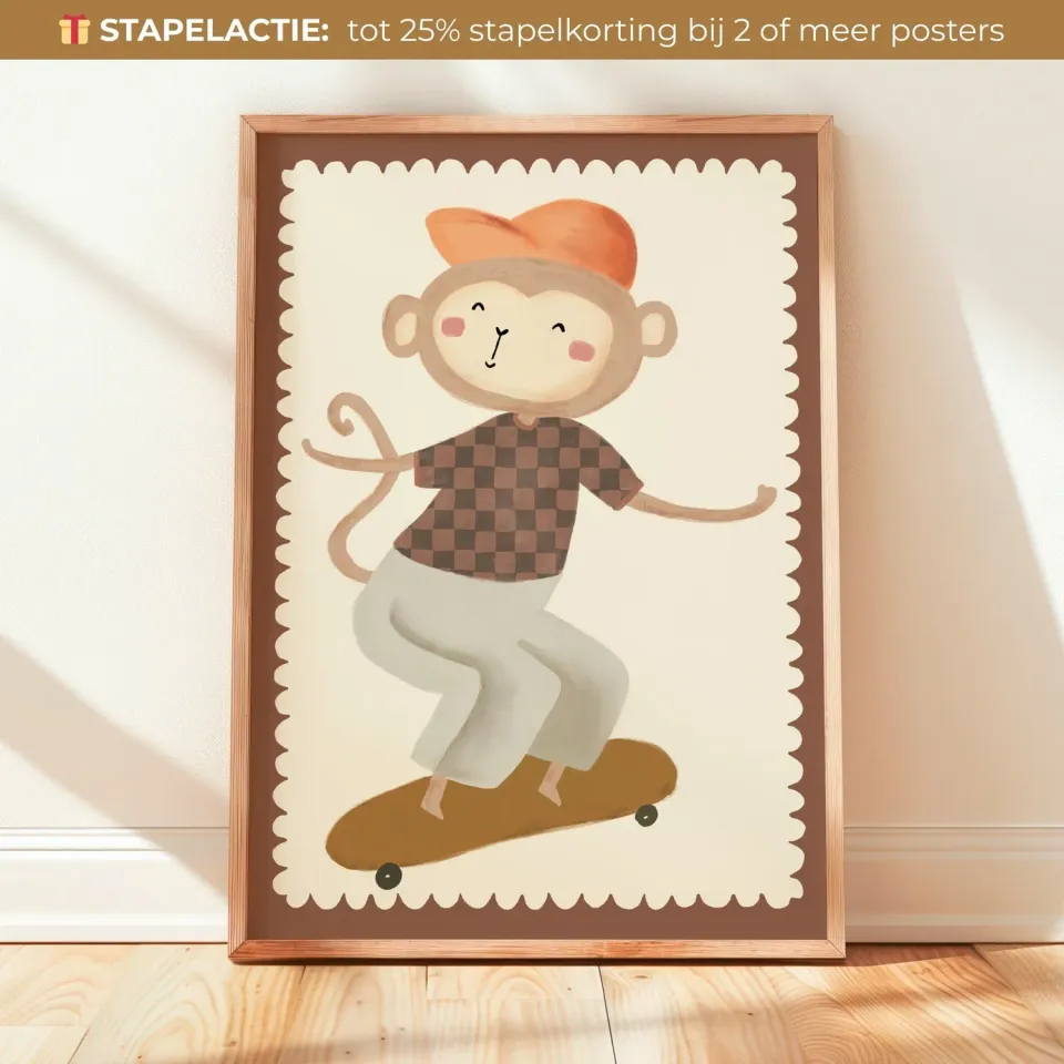 Lori & Cookie Kidsdeco Skater Sam poster 21x30cm jongens skateboard