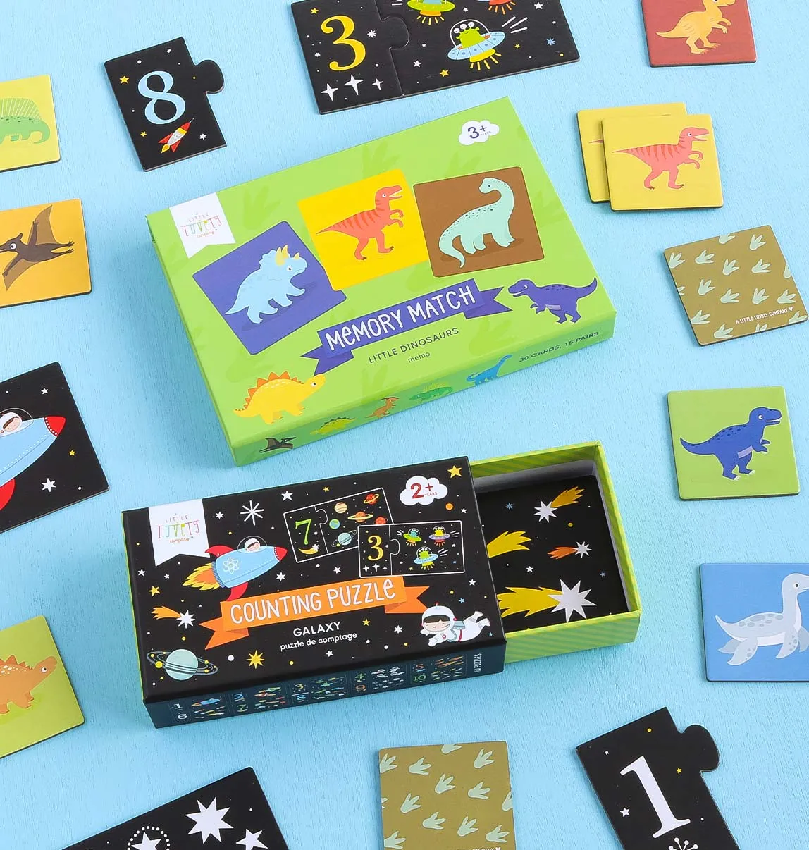 A Little Lovely Company Little Dinosaurs memory match 15 paren
