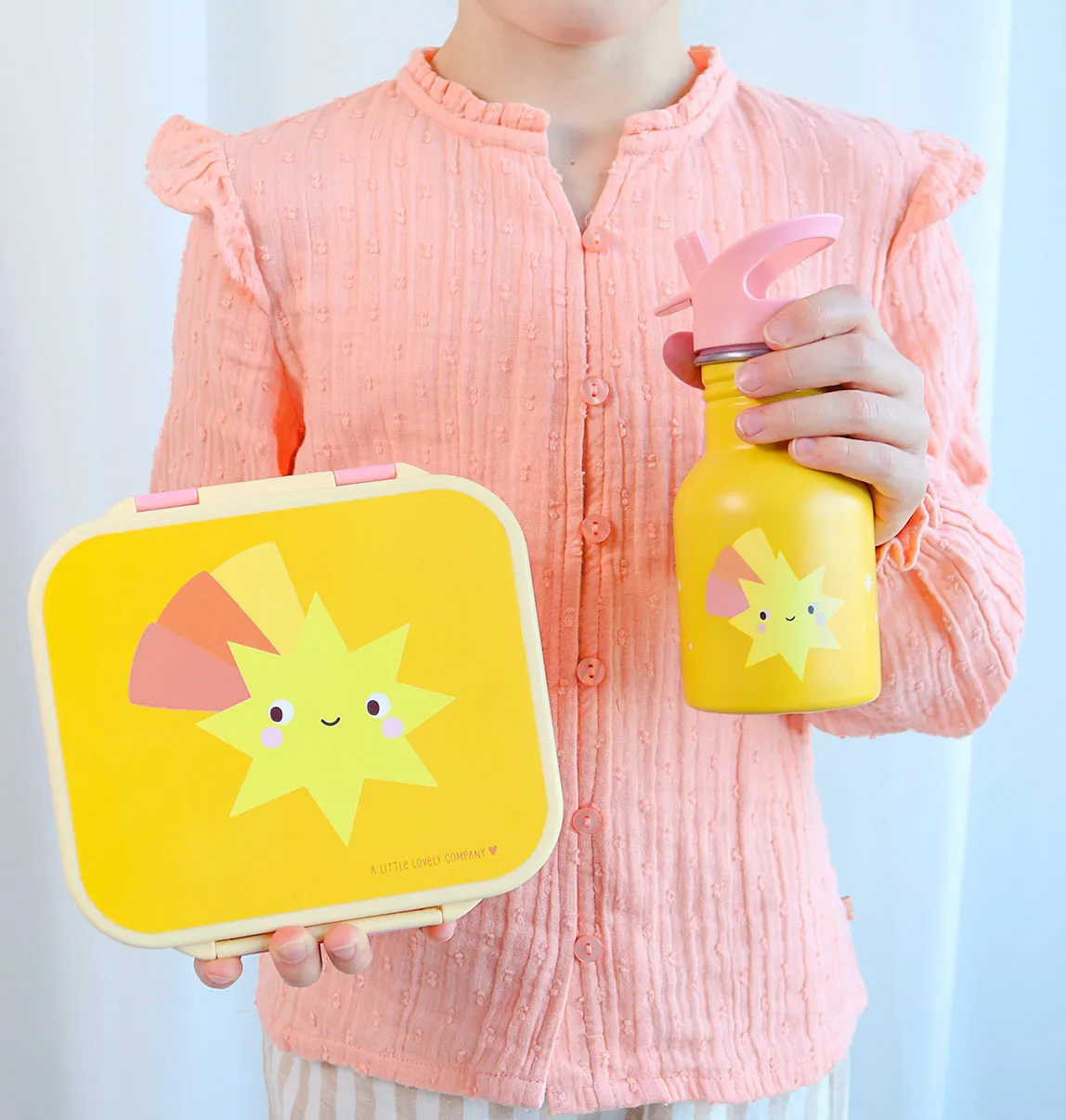 A Little Lovely Company Vallende ster lunchbox 3-vaks mini