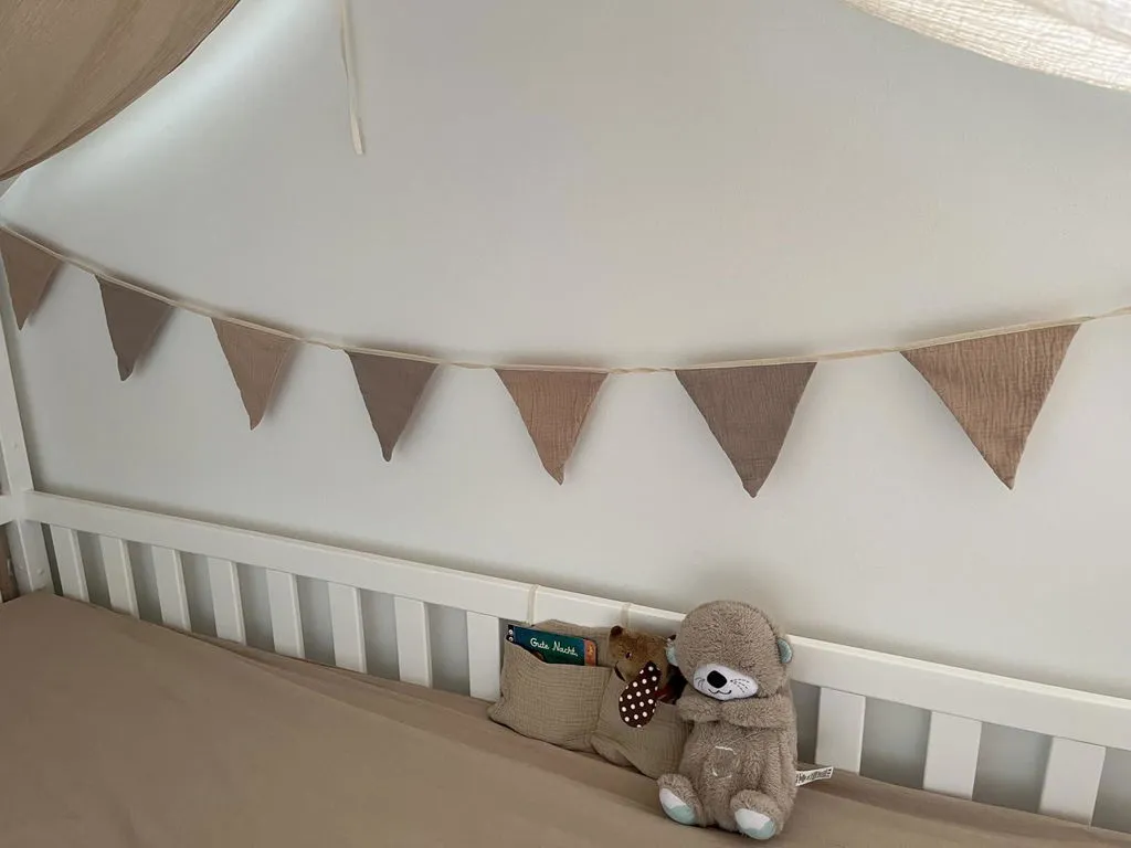 Lilimaus Wimpelketting Slinger Mousseline 300cm Creme