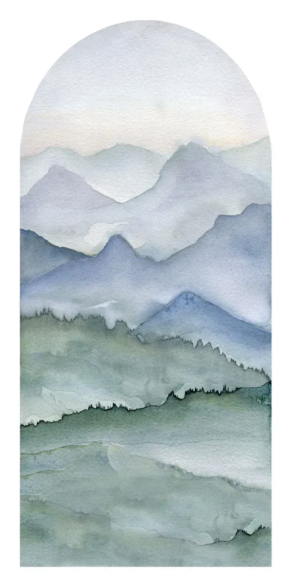 Hartendief Over de Bergen behangboog 95x190 cm mist